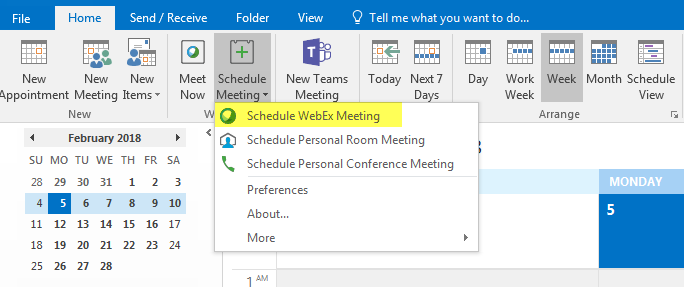 Webex Add In For Outlook